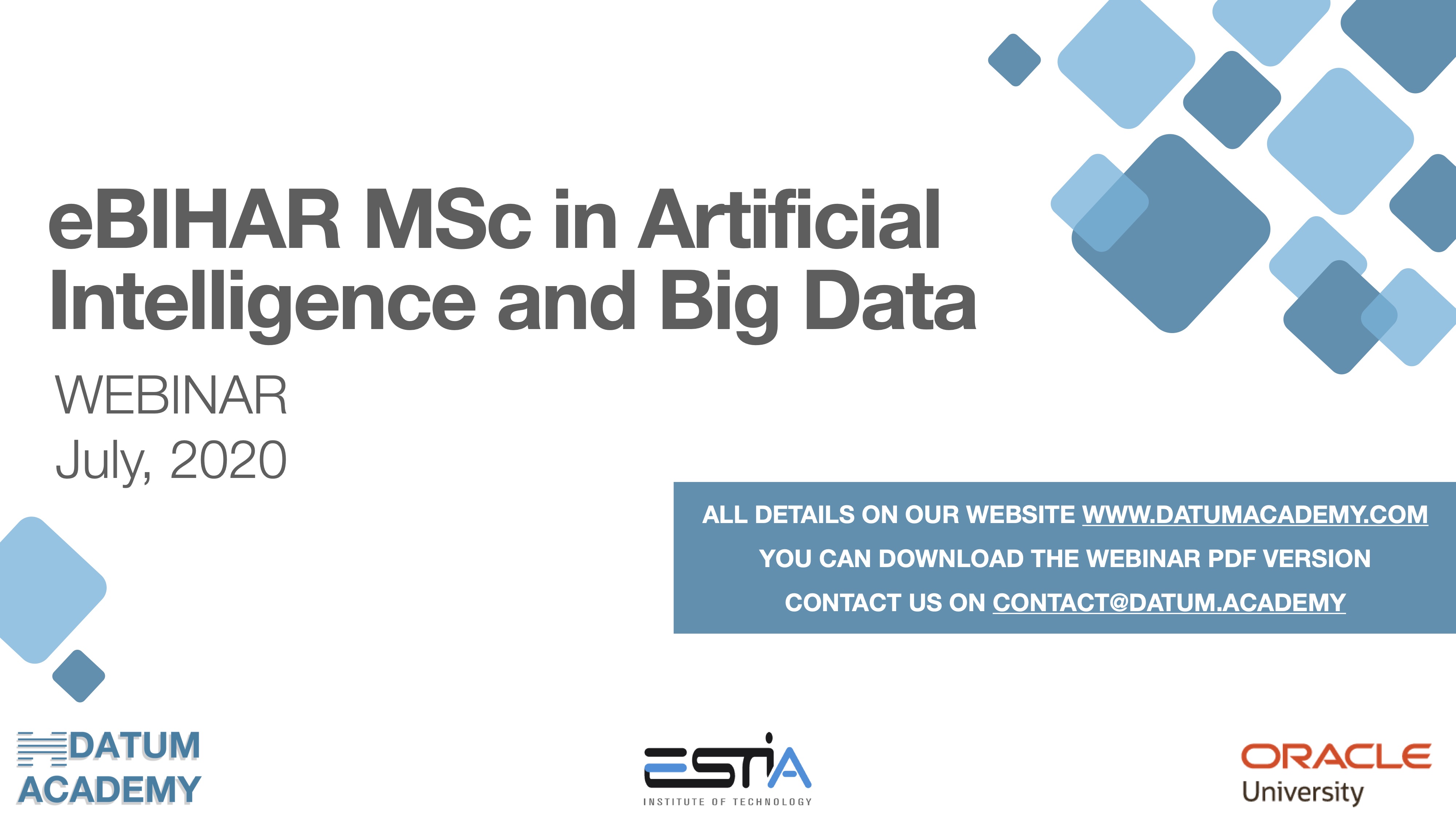 eBIHAR MSc in Artificial Intelligence and Big Data